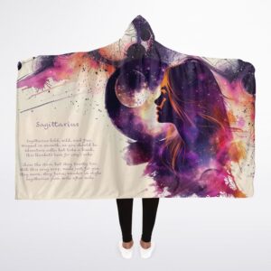 sagittarius Hooded-Blanket